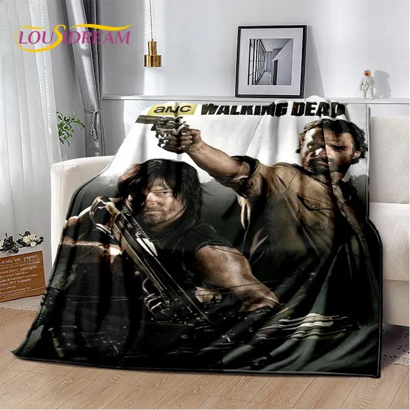 The Walking Dead Horror Soft Plush Blanket,Flannel Blanket Throw Blanket for Living Room Bedroom Bed Sofa Picnic Cover Bettdecke