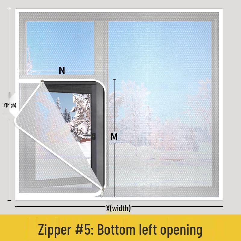 Windproof Winter Window Insulation Film: Cold Protection, Anti-Freeze Plastic Curtain for Balcony