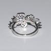 Shiny Blue Flower Zircon Ring For Women Engagement Wedding Ring