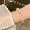 French Flash Pearl Full Diamond Bracelet Court Style Light Luxury Retro Exquisite High-end Jewelry Wholesale