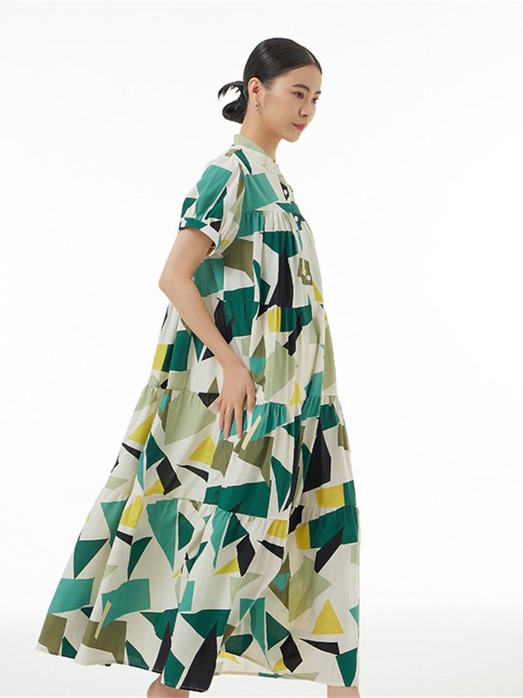 XITAO Print Fashion New Women Goddess Fan Casual Loose Dress WLD11698