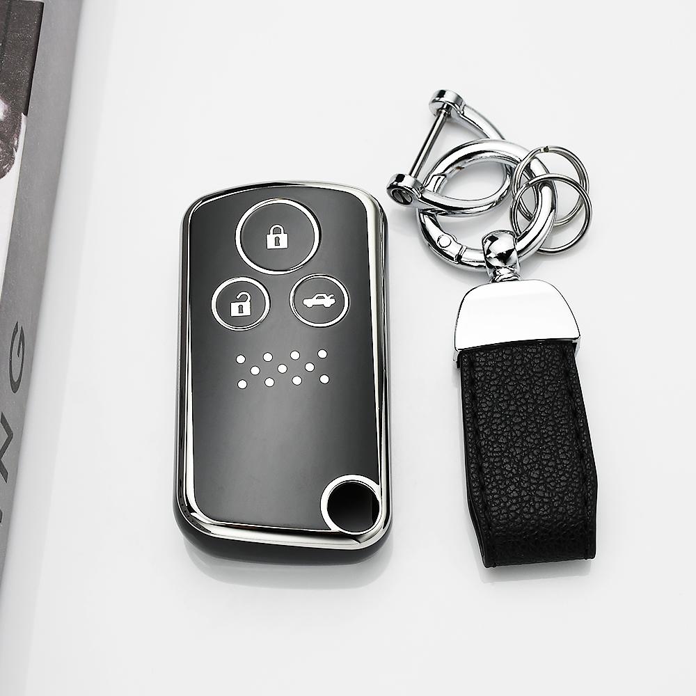 2/3 Buttons Silver Edge Keyless Shell Fob Car Case Key Cover for Honda Fit Jazz Shuttle GP2 Spada StepWgn RG1 Freed Spike Ge6