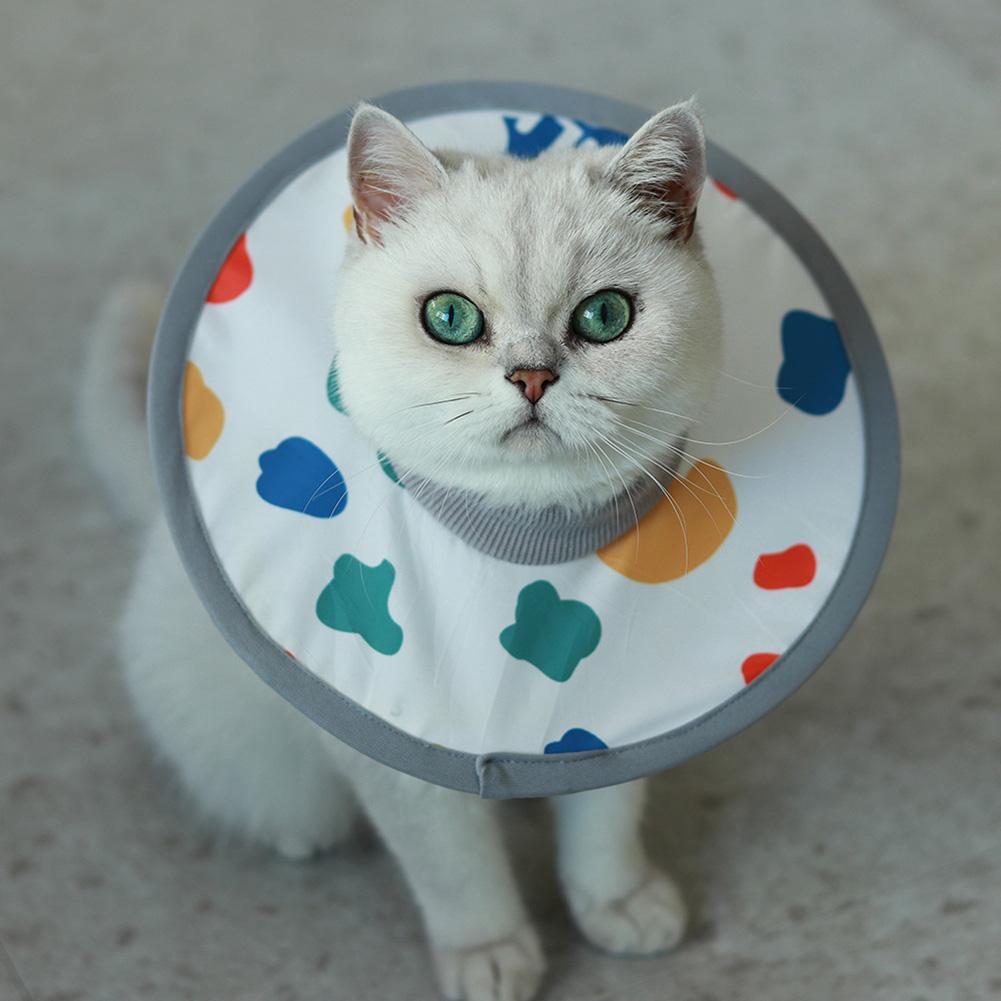 Cat Recovery Collar, Protective Adjustable Pet Cone E Collar Prevent From Licking Wounds After Surgery For Cats Not Block Vision