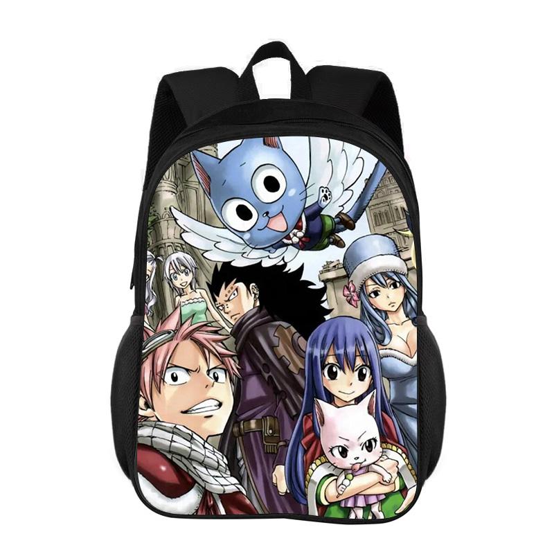 FAIRY TAIL Backpack Cartoon Anime Printed Student Boys and Girls New Large Capacity Versatile Lightweight