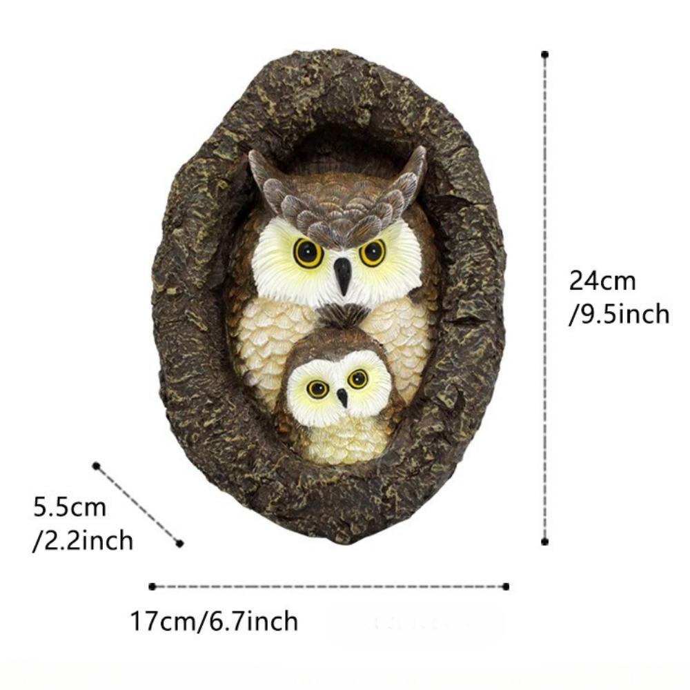 

Фигурки сов Имитация дерева Подвесные Смола Кормление птицы Статуя Уличный Сад Животные Украшения