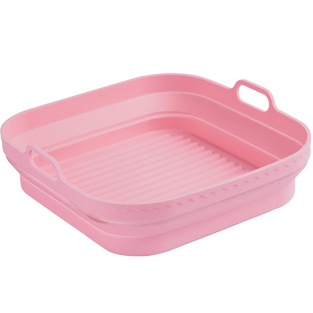 Foldable Silicone Air-Fryer Basket High Temperature Resistance Air-Fryer Pan Kitchen Supplies
