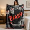 The Clash Print Flannel Blanket Cozy Lightweight Plush Throw Blanket For Bed Sofa Household Use