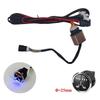 Universal 12V Carbon Fiber Car Seat Heater Heat Pads Set 3 Levels Round Dual Control Switch With Harness Kit Winter Warmer Cover