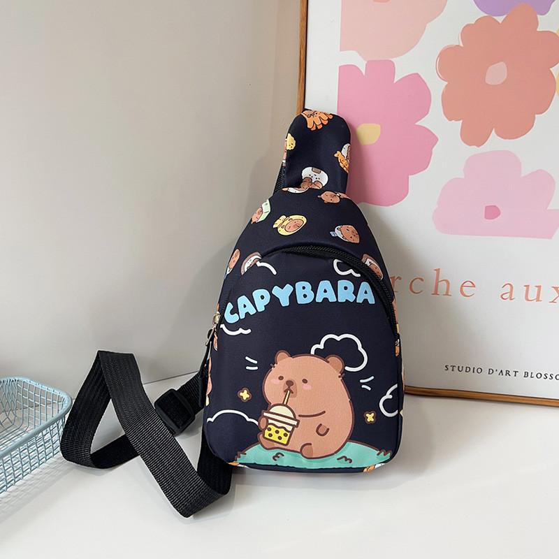 Capybara Cartoon Print Chest Bag Backpack Waist Bags Lightweight Stylish Gift