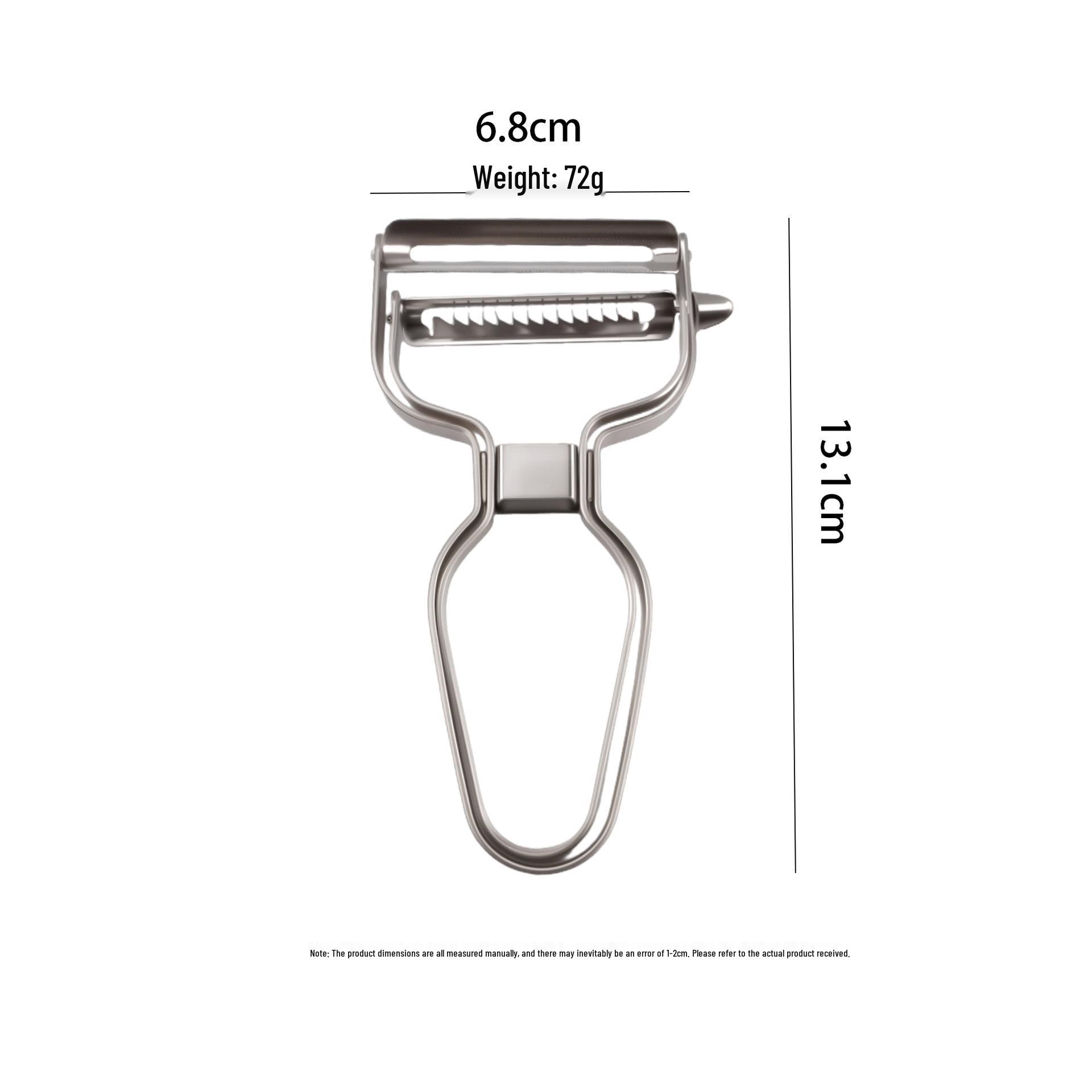 2-in-1 Stainless Steel Peeler & Scraper for Fruits, Vegetables, Melons, and Potatoes