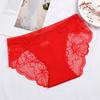Mesh Seamless Mid-waist Underwear Women Panties Plus Size Sexy Lace Breathable Hip Lift Briefs