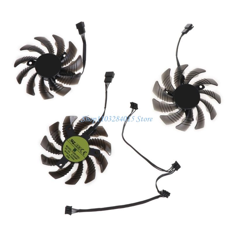 R6FF 3PCS Graphics Card Cooling VGA Fan 4Pin 12V 0.35A for GTX 1660 SUPER AORUS 6G