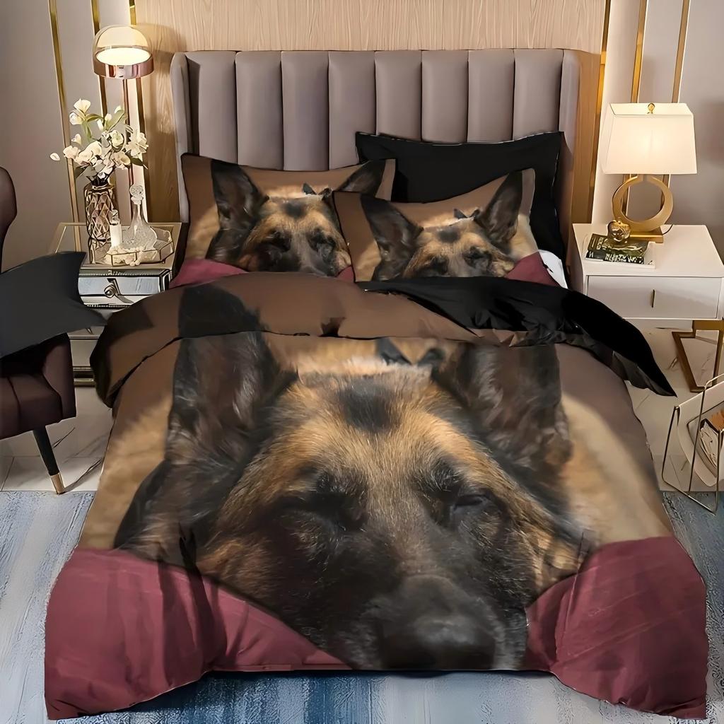 Shepherd Dog 3d Printed Bedding Set Cute Animal Style luxury Duvet Cover Soft Comfortable Home Textile Polyester Quilt Cover Set