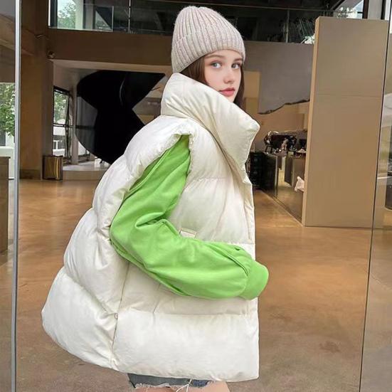 Women's Puffer Vest Lightweight Zip Up Sleeveless Jacket Fall Winter Warm Padded Coat Casual Outerwear with Pockets