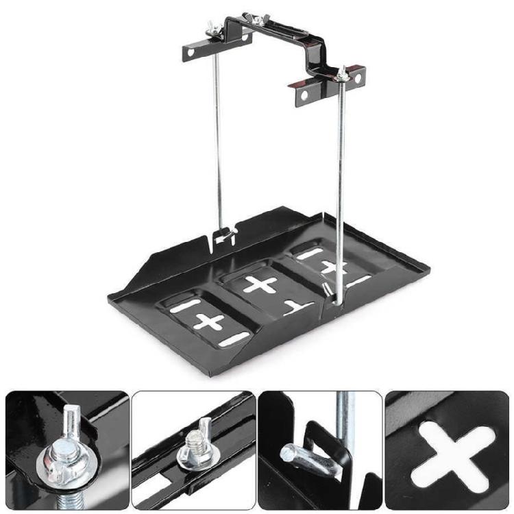 Anti Vibration Automotive Battery Holder Iron Construction Adjustable Universal Battery Tray Holder for Car SUV