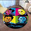 Custom Name Halloween horror Printed Round Rug Carpet Chair Rug Area Rug Entryway Doormats,for Office Chair Living Room Bedroom Kitchen Room.