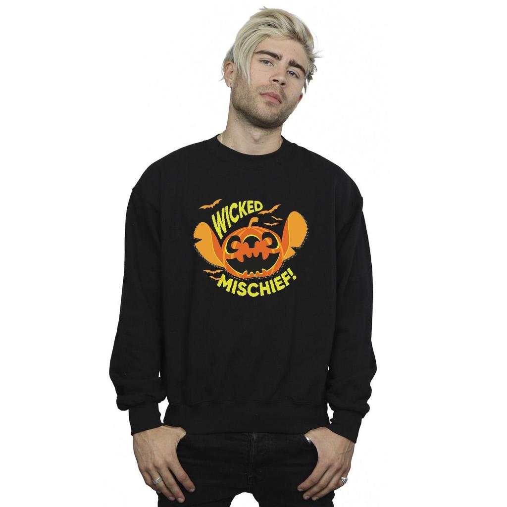 Disney Mens Lilo And Stitch Wicked Mischief Sweatshirt