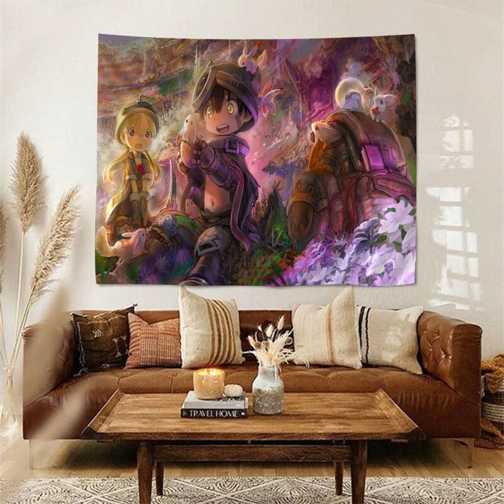 Anime Made In Abyss Buntes Wandteppich Wandbehang Böhmische Wandteppiche Mandala Wandbehang Tücher