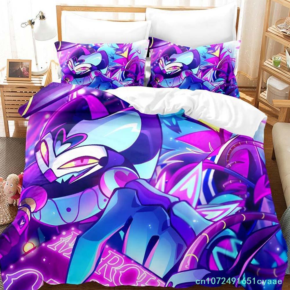 Blitzo Boss Bettwäscheset Einzelbett Zweibettbett Vollbett Queen Size King Size Bettwäscheset Erwachsenes Kinderzimmer Bettbezug-Sets Anime Bettwäsche-Set Bett