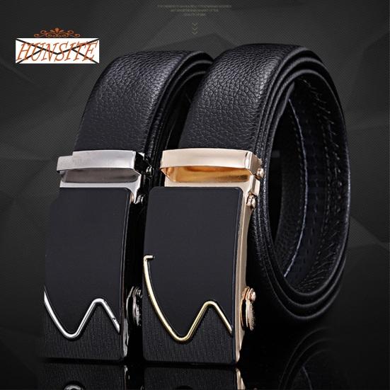 Men Autumatic Belt Business Formal Belt Smooth Faux Leather Alloy Buckle Anti-break Great Durability Anti-slip Men Meeting Commute Suit Pants Belt