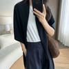 Solid Color Triangle Shawl Striped Cross Scarves Retro Large Wraps  Clothing Accessories