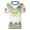 Australien Rugby Trikot Herren Atmungsaktiv Training Fußballshirt Kängurus Wallabies Retro Lässig Kurzarm Uniform für Fans
