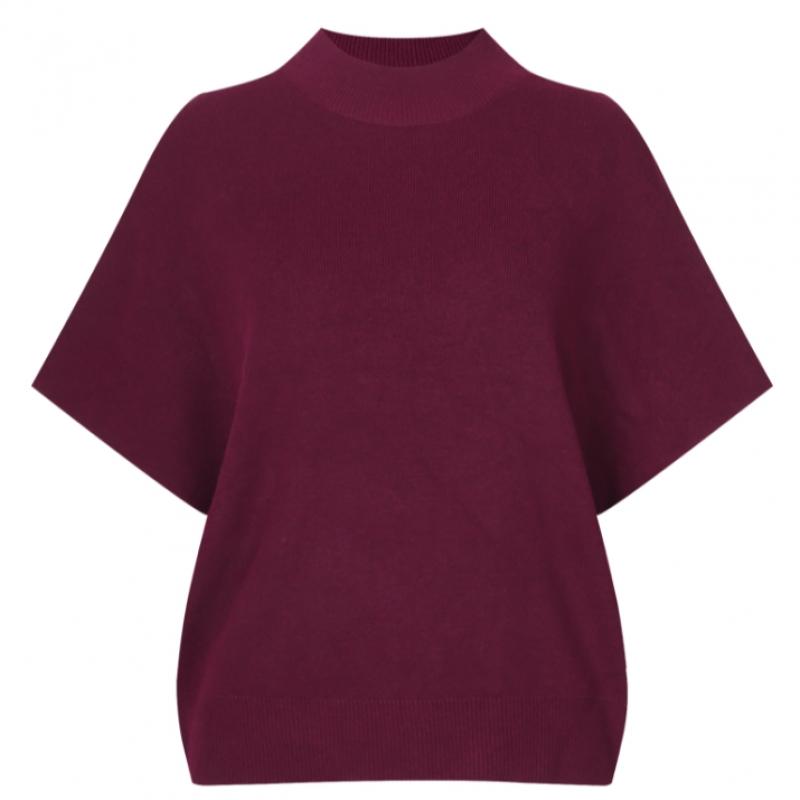 Shop   Women S Plain Mock Neck verSatile midSeaSon SS Knit Black Bom Wkn260045