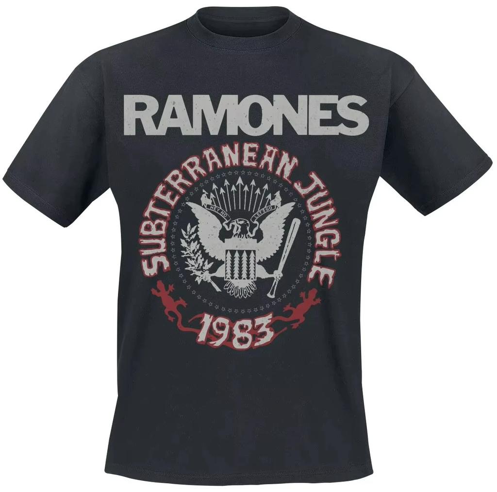 Ramones 1983 Eagle Pattern Tshirt Unisex Heavy Metal Retro Band Rock Street Hiphop Enthusiast Tshirt
