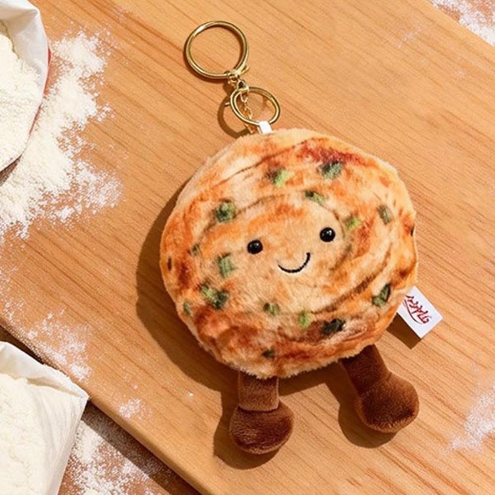 Shallot Pancake Cartoon Plush Keychain Kawaii Plush Toy Pendant Cute Plush Doll Pendant Home Decor