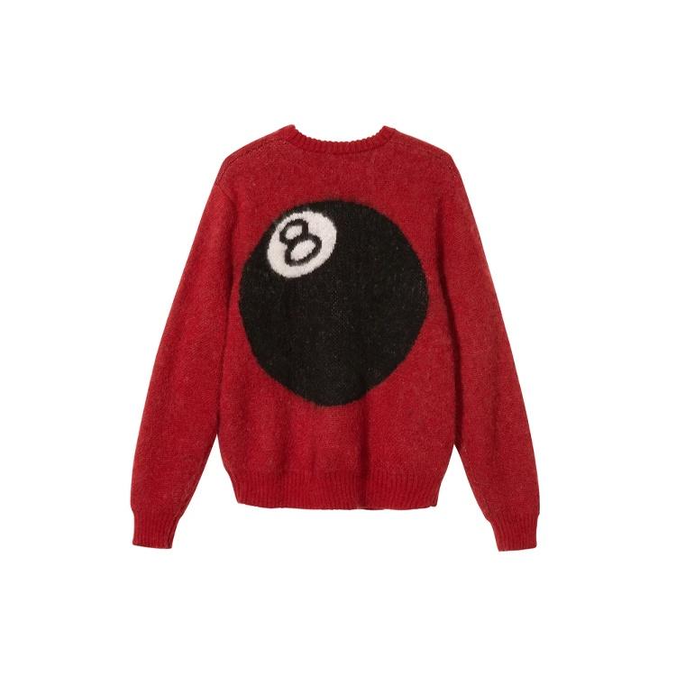 Stussy 8 Ball Hvy Brushed Mohair Sweater 8 Unisex 117078