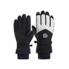 Winglos Outdoor Cold Weather Gloves with Warm Fleece Smartphone Sports Nighttime Warm Thick Fleece Tie Winter Gloves for and One Size Fits Black Blue