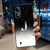 Exclusive Initial Letter With Flower Phone Case For ZTE Blade A33s Soft Silicone Black Case ZTE Blade A33s Anti-scratch Casing