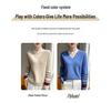 2024 Women's Slimming V-neck Wool Sweater - 100% Pure Wool, Warm Versatile Base Layer