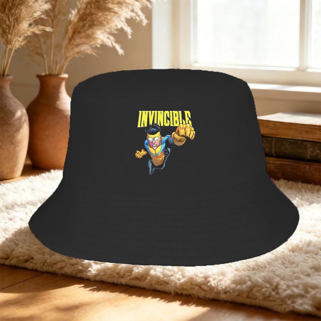 Trendy Invincible Comic Anime Bucket Hat Girl Lightweight Fishing Caps Summer Beach Hatwear Bob Hat