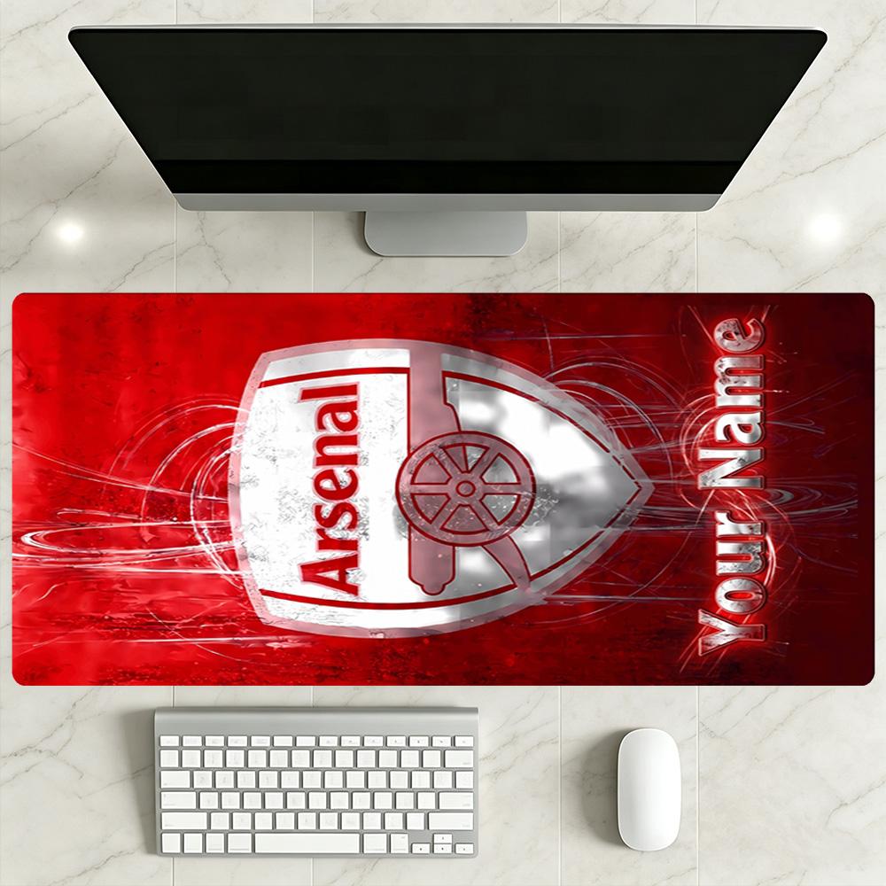 Arsenal F.c. Customize Your Name Mouse Pad Desk Mouse Pad Ultra-Long Desk Mat Non-Slip Rubber Base Perfect Gift for Gamers And Professionals