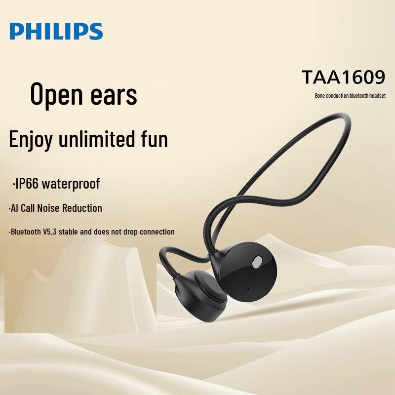 

Philips TAA1609 Bone Conduction Bluetooth Headphones