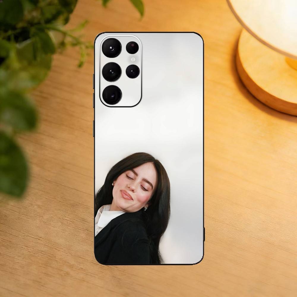 Famous S-Singer B-Billie Eilish Phone Case For Samsung S25,S24,S21,S22,S23,S30,Ultra,S20,Plus,Fe,Lite Black Shell