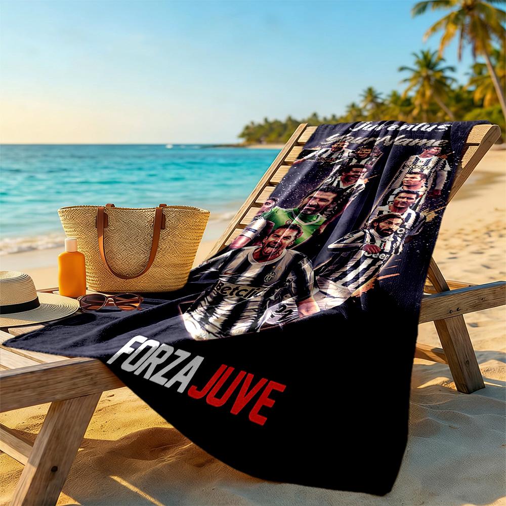 Juventus Customizable Name Beach Towel Super Soft & Absorbent Portable for SwimmingBeachCamping Travel Beach AccessoriesGym