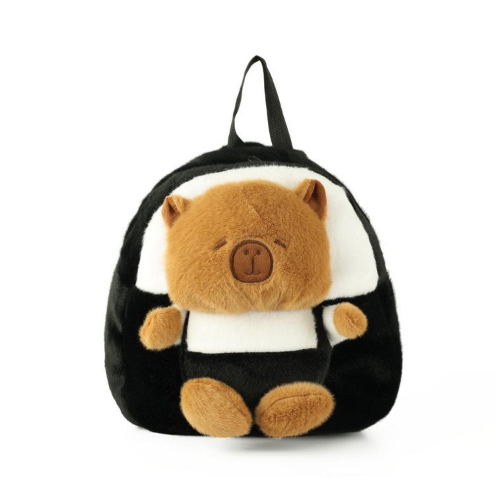 

Large Capacity Capybara Plush Backpack Animal Cartoon Capybara Plush Bag Kids Birthday Gift Style 1