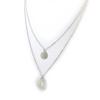 Les Trésors De Lily [N3605] - Silver 'Carmen' Designer Necklace