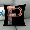 Science fiction style letters Digital printing short plush pillow covers for car sofa office cushion cover home goods