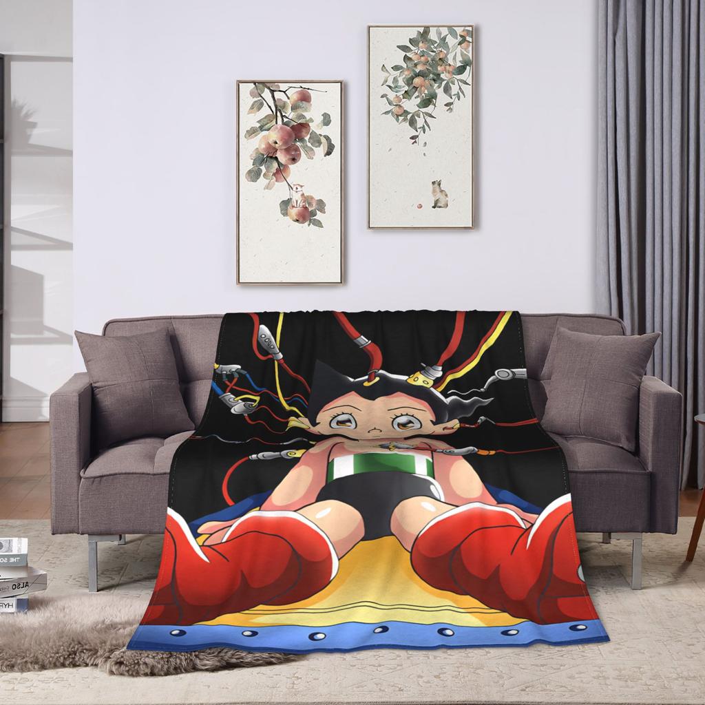 Astro Boy Anime Plush Blankets Girls Boys Flannel Bedding Throws For Home Decor Soft Design Quality Bedspread Gift