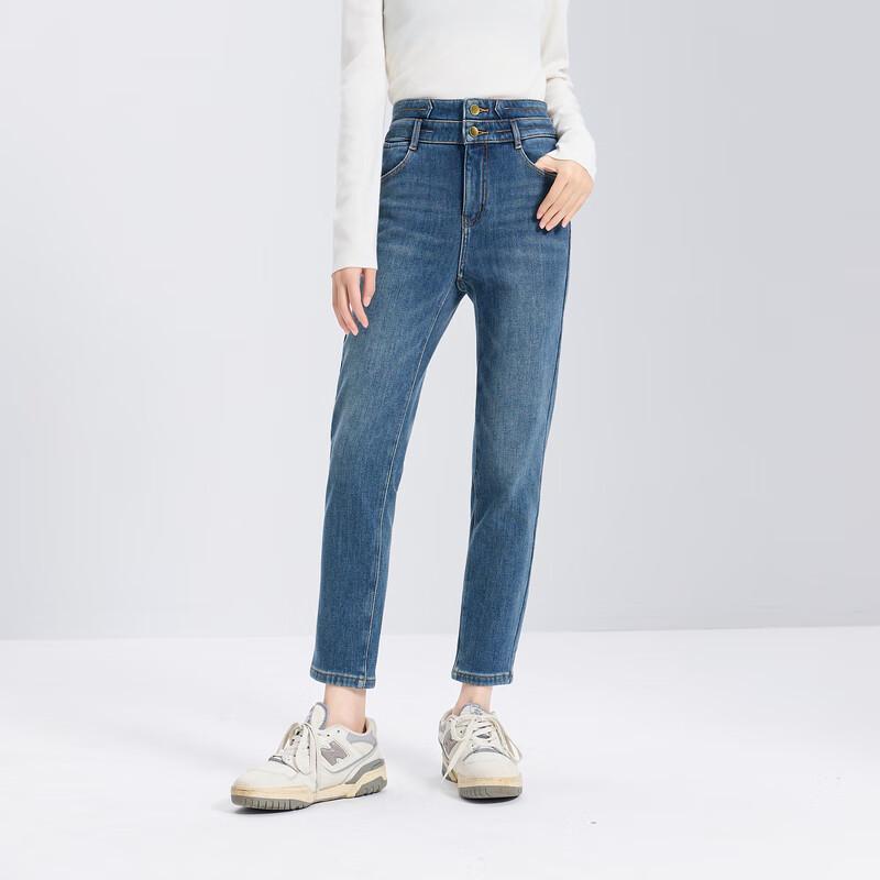 

SANCITY Women s 2025 Winter Slim Fit High-Waist Ankle Jeans L