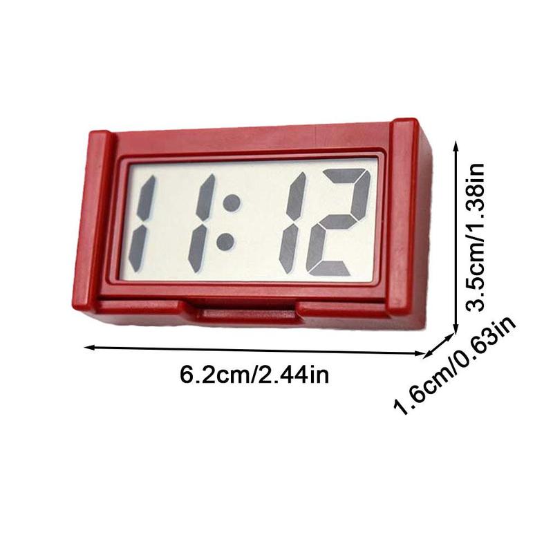 Mini Digital Clock Large Screen Car Dashboard Electronic Clock Self-adhesive Mini Clock Durable Car Clock