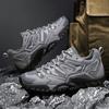 Fashion High Quality Fashion Leather Hiking Shoes Durable Outdoor Sport Men Trekking Leather Shoes Lace-Up Climbing Hunting Sneakers