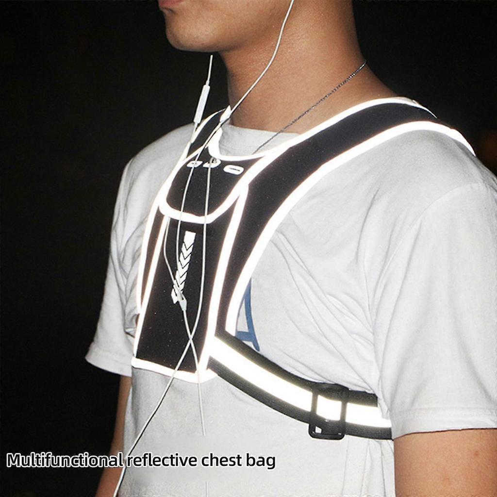 Phone Holder Vest Running Reflective Night Workout Gear For Men&women Running Jogging Training Hiking