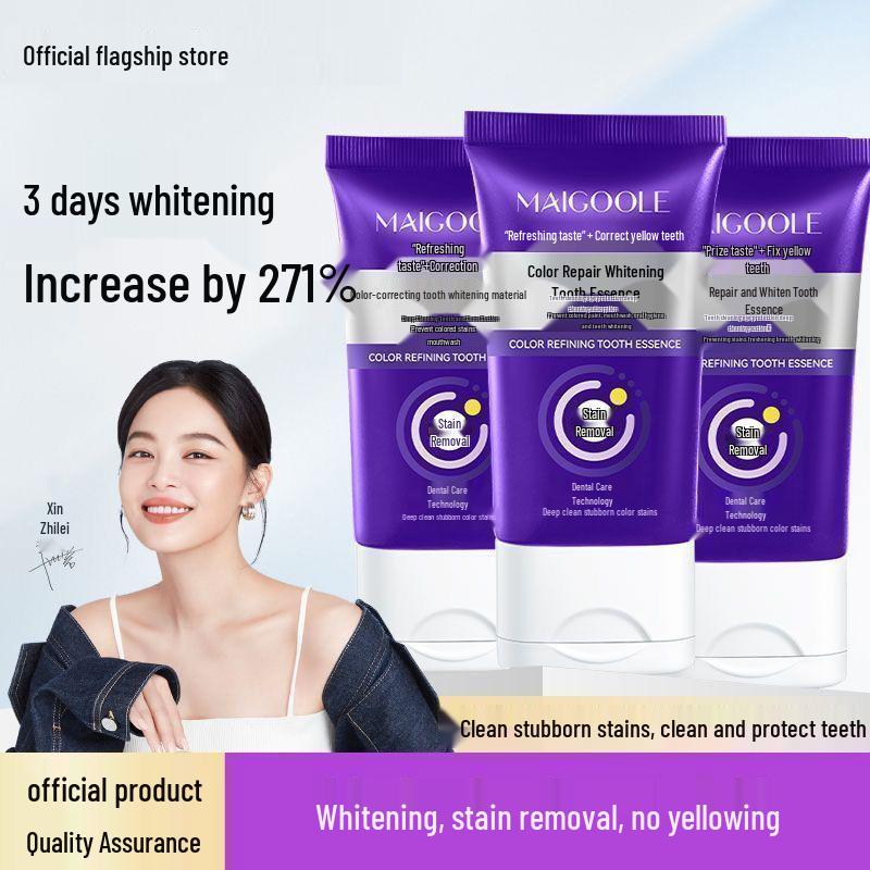 K-Total Purple Light Toothpaste Whitening Essence for Fast Stain & Yellow Removal