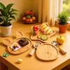 Wooden Animal-Shaped Breakfast Plate for Kids