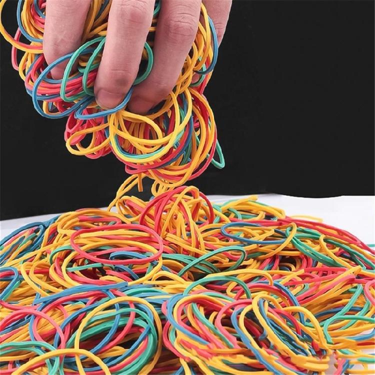 400 Multi Color Elastic Rubber Bands Mixed Sizes Practical Natural Latex Stretchable for Crafting Office and Kitchen Use