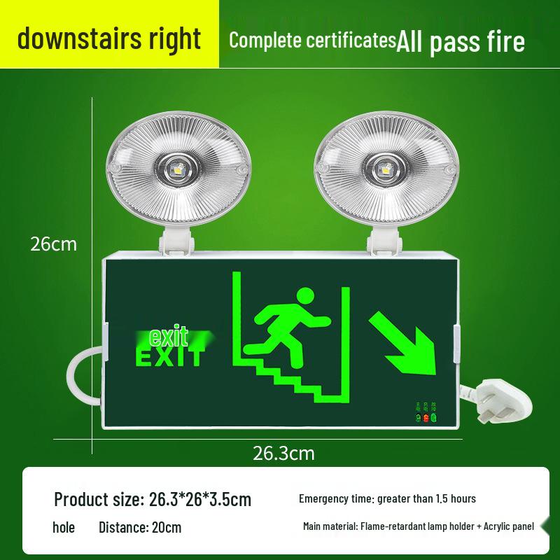 LED-Notleuchte & Rettungszeichen - Superhell, Zwei-in-Eins für Stromausfälle